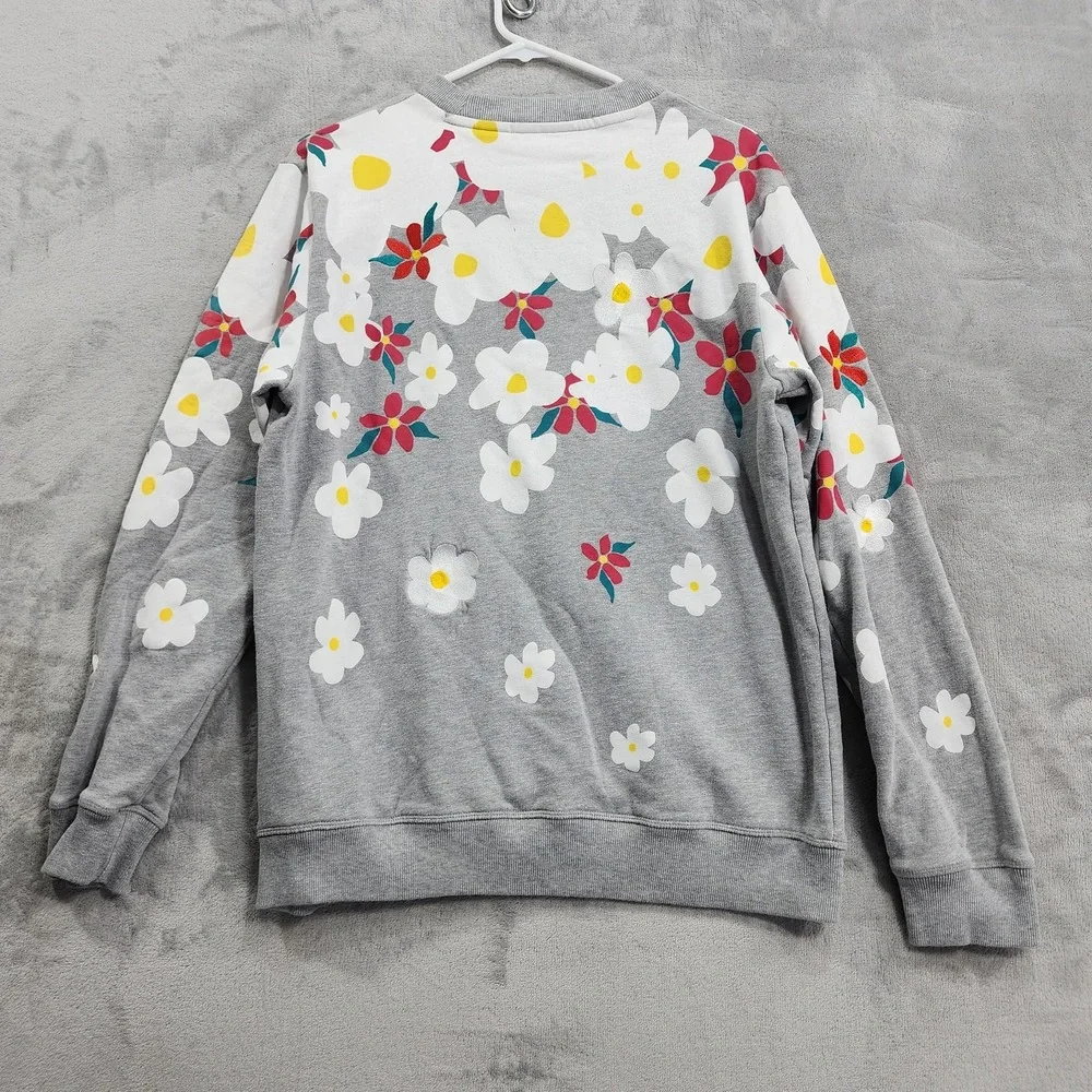 Adidas Sweatshirt Mens M Gray Pharrell Williams Kauwela Daisy Floral Trefoil